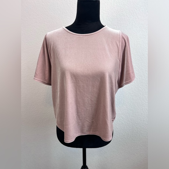 Madewell Tops - Madewell Crush Velvet Cropped Top Size Medium